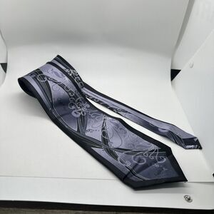 New • Gen MEN'S TIE Black & Gray Scale Classic Size 100% Polyester Formal Design